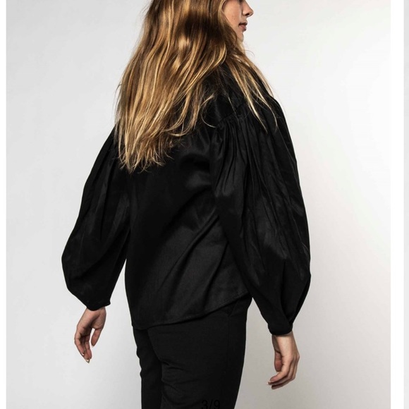 TOTEME black Peony Blouse, size S - Picture 3 of 15